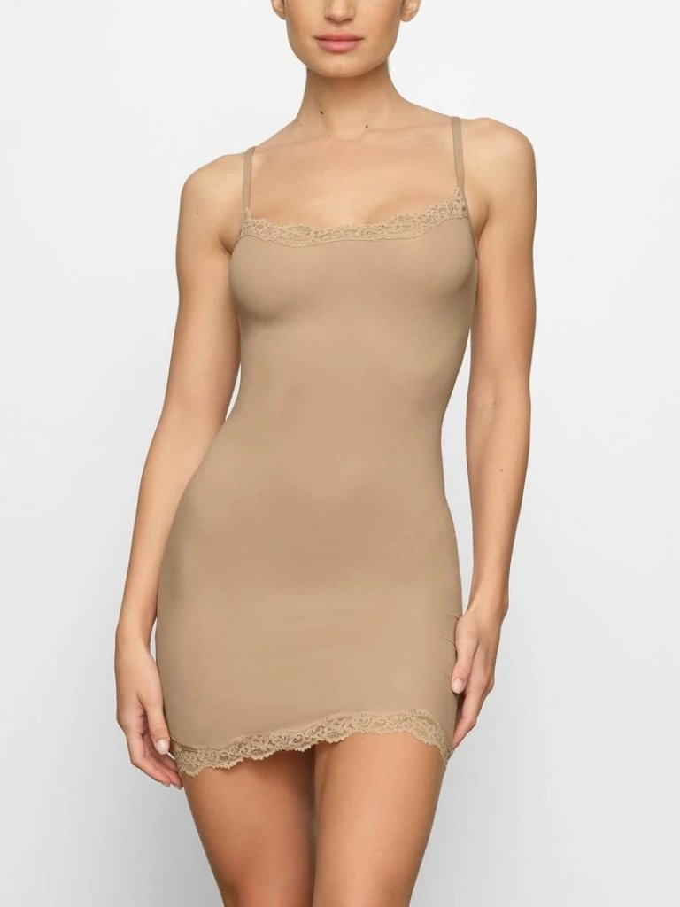 Skims Fits Everybody Lace Slip Dress | Clay | Xl | Nwt